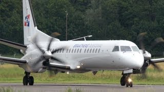 Saab 2000 Braathens Regional Take Off at Bern Airport  Nice Turboprop Sounds [upl. by Roye]