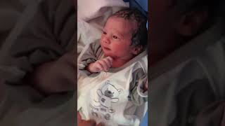 Cutest newborn baby with charming face one hour after birth viralbaby [upl. by Kerk339]