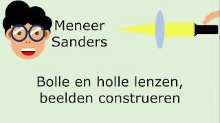 Lenzen positiefnegatief en beeld construeren [upl. by Hanikas]