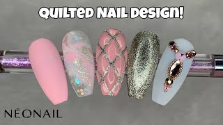 Quilted Nail Design  Neonail [upl. by Killion]