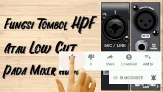 Fungsi Tombol HPF dan Low Cut pada Mixer Audio [upl. by Funk]