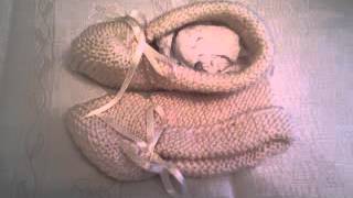 Chaussettes chaussons pantoufles en tricot de laine [upl. by Enirahtac]