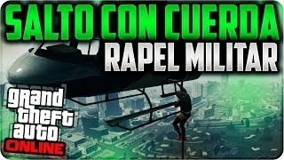 GTA V Online  Rapel Militar Saltar Con Cuerda Desde Helicóptero  Curiosidad GTA 5 [upl. by Etnaid]