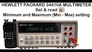 Agilent HP 34410A Multimeter Min–Max Operation [upl. by Richman]