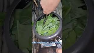 Kashmiri haak saag recipe Green collard recipe [upl. by Winifield]