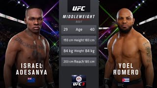 Israel Adesanya vs Yoel Romero  UFC 298  Gameplay israeladesanya yoelromero ufcfightnight [upl. by Minton804]