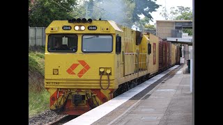 PN and Aurizon container trains on Pinkenba line Clayfield [upl. by Cirnek707]