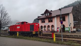 Der Bahnhof Ottenhöfen im Schwarzwald mit Alstom BR 203 [upl. by Gautious]