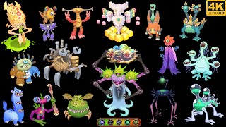 Ethereal Workshop  All Monster Sounds and Animations My Singing Monsters 4k [upl. by Nujra526]