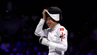 fencing Man Wai Vivian Kong Wins Women’s Fencing Epee Individual Gold at paris2024 [upl. by Treiber]