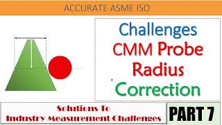 CMM PROBE RADIUS COMPENSATION [upl. by Ilatan62]