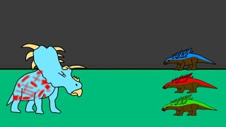 Dinosaurs battle season 1  medusaceratops vs polacanthus GC5 s1 [upl. by Cykana]