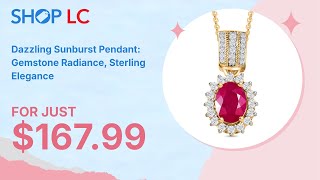 Montepuez Ruby amp Moissanite Pendant in Vermeil YG 20quot 235 ctw [upl. by Ayek]