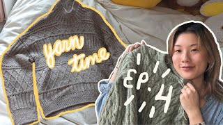 APPLEMAKES yarn time ep4  finished my ingrid sweater and knitting goals [upl. by Daryl]