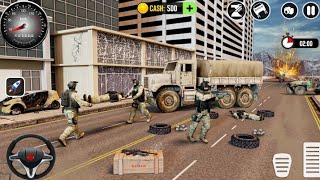 Army Machine Transporter Truck Army Car Game Simulator 3d US Army Vehicle Transporter Truck Military [upl. by Ahsemad]