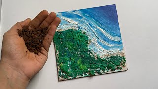 STUNNING Art with SAND and Acrylic Painting [upl. by Akcimahs]