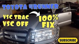 Toyota 4Runner VSC TRAC and VSC OFF Complet Guide and FIX 100 [upl. by Kcorb729]