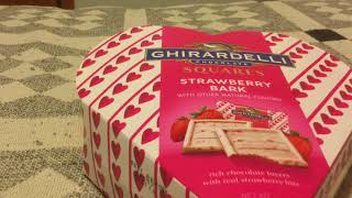 Ghirardelli strawberry bark squares review [upl. by Nan]