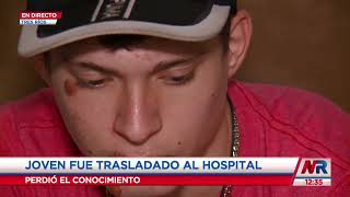 Desfile de mascaradas terminó con un joven en el hospital [upl. by Morie]