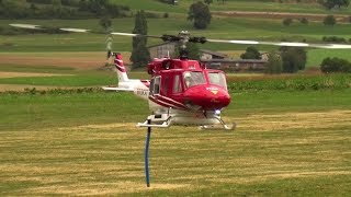 SPECIALLY RC FIREFIGHTING BELL 212 HELICOPTER WATER DUMPING DEMO [upl. by Bruckner464]