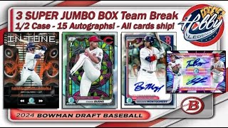 2024 Bowman Draft 12 Case 3 SUPER JUMBO BOX Team Break 1 eBay 120424 [upl. by Leshia]