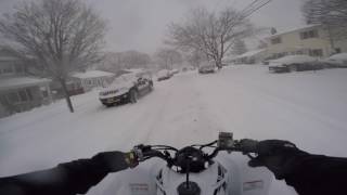 RIDING IN THE SNOW WITH THE NEW QUAD [upl. by Htederem541]