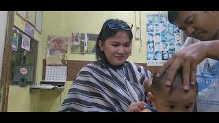 one years old baby haircut barbershop hairstyle viralvideo babyboyKaBarbersTV [upl. by Profant]