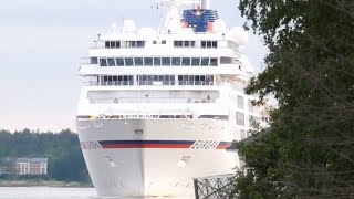 Cruise Ship MS Europa arriving in port of Turku  quotWorlds best cruise shipquot [upl. by Adnamaa]