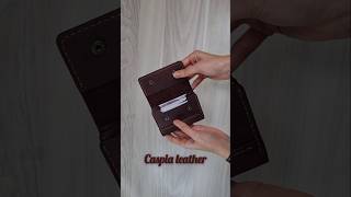 Leather card wallet wallet DIY cardwallet tutorial handmade Leather fashion [upl. by Klinges]