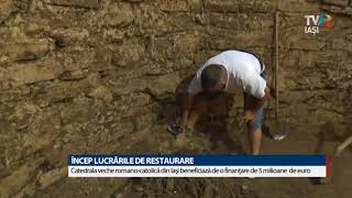 TVR Iaşi Începerea lucrărilor de restaurare a catedralei quotAdormirea Maicii Domnuluiquot [upl. by Sly]