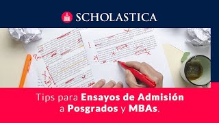 Tips para ensayos de admisión a posgrados y MBAs [upl. by Earle]