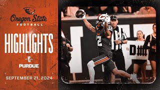 Oregon State Football Highlights 92124 vs Purdue [upl. by Ydollem941]