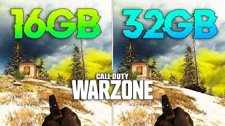 Call of Duty Warzone  16GB RAM vs 32GB RAM [upl. by Pippa]