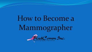 How to Become a Mammographer [upl. by Aihtnyc]