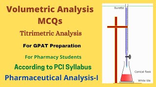 Volumetric Analysis MCQs Titrimetric Analysis MCQ PAI MCQs Fundamentals of Volumetric Analysis [upl. by Liamaj]