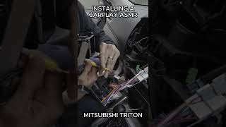 ASMR Mitsubishi Triton 2023 Apple Carplay amp Android Auto Head Unit Installation [upl. by Ainollopa466]