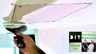 How to repair a drywall ceiling hole fast and easy [upl. by Lucrece]