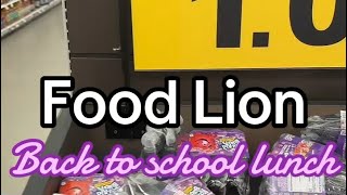 FOOD LION BACK TO SCHOOL LUNCH SHOPPING [upl. by Wilhelmine]