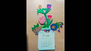 DIY floral calendar 🗓️ aesthetic nature diy calendar [upl. by Rosecan]