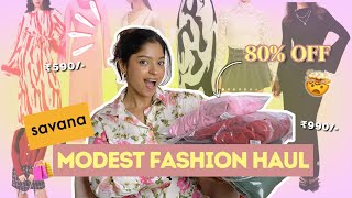 The BEST Modest Fashion Haul Ever 🥰🛍️ Coupon Code Inside dresses tops skirts etc [upl. by Adorl]