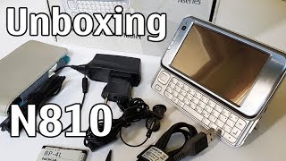 Nokia N810 Internet Tablet Unboxing 4K with all original accessories Nseries RX44 review [upl. by Atrice354]