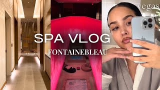 VLOG Fontainebleaus New Spa in Las Vegas🧖🏽‍♀️ Snow Showers Rolls Royce Star Room [upl. by Adiuqal]