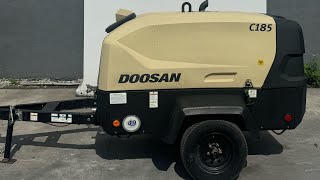 2020 Doosan 185 CFM diesel towable air compressor at IronPower Industries 11036 [upl. by Hnad]