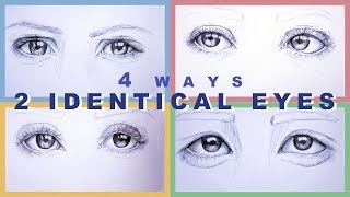 How To Draw 2 Identical Eyes  4 Ways [upl. by Nylitsirk562]