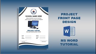 How to create project front page in Microsoft word Cover page design in ms word msword [upl. by Eudosia520]