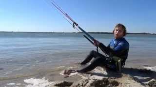 kiteboarding lesson  how to waterstart  One Launch Kiteboarding [upl. by Nareik800]