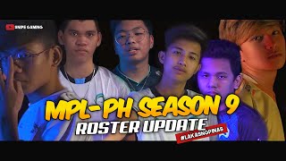 MPLPH SEASON 9 TEAM ROSTERS  BlacklistOnic PHNXPEOmegaEchoBrenRSG PHTNC [upl. by Showker503]