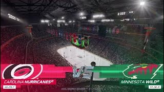 PS4 NHL 20 Carolina Hurricanes Vs Minnesota Wild [upl. by Biddick]