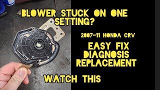 How To Fix Blower Air Mode Stuck Selection EASY FIX 20072011 Honda CRV [upl. by Akeylah]