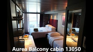 MSC Grandiosa Aurea Balcony Cabin 13050 tour [upl. by Mahda756]